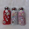 glitzernde strass reiseflasche set handgemachte funkelnde kosmetik behälter deko becher - Schwarz