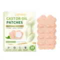 Patchs d'huile de ricin LANISKA pour soin du corps, patches floraux doux et légers 10pcs - 10 pièces