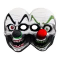 Halloween dubbel gezicht eng clown masker horror feest cosplay kostuum rekwisiet - Eén maat / Dubbelgezicht Clown Stijl (HDBZ221794)
