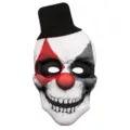 Halloween gruseliger Clown Totenkopf Maske mit Zylinder, gruselige Party Kostüm Requisite. - Einheitsgröße / Maskierter Clown-Stil (HDBZ221705)