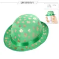 Grüner St. Patrick's Day Melone Hut mit goldenen Kleeblättern irisches Party Kostüm Zubehör - Einheitsgröße / Mini Zylinder (UK18181V1) / Kleeblatt Mini Hut