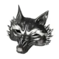 Black and silver wolf fox mask, PU foam 3D animal half mask for Halloween party cosplay. - S / Black Silver Wolf Mask (WHDDG21724A)