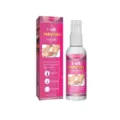 Vue détaillée du flacon de spray dépilatoire doux EELHOE 50ml et de sa boîte rose. - 50ml en Boîte / 50ml / Rose Blanc