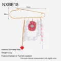 Stainless steel pearl evil eye brooch pin with tassel, waterproof fashion jewelry for women. - Stainless Steel Pearl Evil Eye Heart Style (NXBE18)