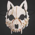 Masque crâne de bête anime cosplay fête demi-visage creux os accessoires Halloween - Style Loup-garou (HDB21051)