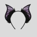 Diadema de alas de murciélago en negro y morado para cosplay de Halloween y fiesta. - Rosa