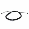 Black braided evil eye bracelet adjustable handmade lucky string wristband minimalist jewelry - Evil Eye Style (BN-0319) / Black