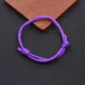 Purple paracord adjustable handmade woven bracelet nautical nylon rope for daily wear unisex - Braided Adjustable Style (BN-0279) / Purple