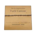 Morse code bracelet handmade fashion couple alloy beaded matching jewelry gift item new - Fuck Cancer Style (BN-0305) / Silver