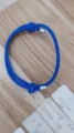 Handmade woven adjustable bracelet in blue Milan cord, minimalist couple rope design. - Sapphire Blue