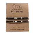 Handmade Morse code beaded bracelet set on kraft card, creative couple friendship jewelry. - Best Bitches
