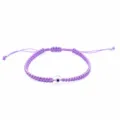 Stylish evil eye braided bracelet adjustable purple woven cord jewelry for daily wear - Evil Eye Style (BN-0319) / Purple