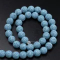 Blaue Lavastein runde lose Perlen für DIY Schmuckherstellung Armband Halskette Zubehör - 4mm/90 Stück Packung / Seeblau