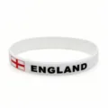 England flag silicone wristband sports bracelet fans souvenir party gift white color 18.6cm - England Style