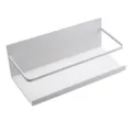 White magnetic refrigerator storage rack kitchen metal spice shelf organizer holder mount - White