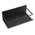 Magnetic refrigerator storage rack, black iron kitchen side hanging shelf for home use. - Black