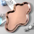 Rose Gold Cloud Metal Tray Nordic Jewelry Storage Tray Vanity Perfume Organizer SKU - Rose Gold