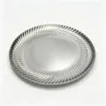 Stainless steel spiral round jewelry tray modern dressing table key storage plate chic decor - Medium (27.5x27.5x1.7cm)