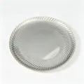 Mirror stainless steel round spiral jewelry tray for desktop and vanity organization. - Small (20.5x20.5x1.5cm)