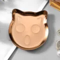 Creative cat head shaped metal storage tray for desktop jewelry, earrings and small items. - Cat Head / 8.3x8.7cm / Rose Gold