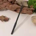 Black stainless steel aquascaping sand spatula for aquarium landscaping and tank maintenance. - Curved Tweezers (OPP Bag) / Black