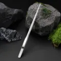 Stainless steel aquarium tweezers long straight metal tool for fish tank aquascaping. - Straight Tweezers (OPP Bag) / Silver