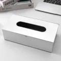 Punch-free stainless steel tissue box, modern square desktop napkin holder for home use. - Silver