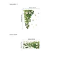 Green leaf white flower wall sticker self adhesive PVC home decor variant size display - Green Vine Plants (LC426) / 60x30cm
