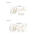 Autocollant mural mariage mariée détail, PVC doré autocollant amovible taille de fête. - Style Bride To Be (ZE1154)