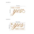 Autocollant mural de mariage anglais decoration de fete restaurant PVC mural amovible - Style She Said Yes (ZE1161)