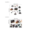 Monster Truck Wandsticker Set, 2 Stueck PVC selbsteklebende Aufkleber fuer Kinderzimmer Deko. - Zwei Stücke (ZC2690) / Monstertruck - 30x90cm