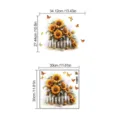 Sunflower fence wall stickers waterproof PVC self-adhesive home decor bedroom living room - Sunflower Fence Style / ZRA006-Sunflower-30x30