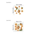 Orange wall sticker layout and paste effect size dimension diagram for home decor. - Orange Pattern Style (ZC2490) / 30x30cm