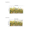 Sunflower grass wall sticker self-adhesive decor for bedroom living room wall decor - Sunflower Wooden Fence / 30x60cm