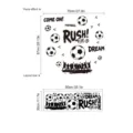 Fußball Wandtattoo für Jungen Schlafzimmer Dekoration, selbstklebende PVC Tapete mit Sport Design. - Fußball Thema (PB1508) / PB1508-Fußball-30x90cm