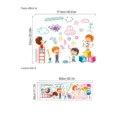 Kids cartoon learning wall stickers alphabet numbers nursery room decorative PVC wall decals - Children Learning Style (PB1264) / 30x90cm