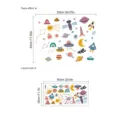Kosmische Wandaufkleber Cartoon Planeten Raketen abnehmbare Wandtattoos fuer Kinderzimmer - Planet-Stil (PB1263) / 30x60cm