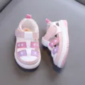 Carini sandali per bambini con design traforato e suole morbide per l'estate. - Lunghezza Interna 12.5cm / Rosa