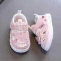 Sandali rosa per neonati bambino suola morbida farfalla cavo scarpe estive ragazza carino - Lunghezza Interna 12.5cm / Rosa