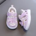Sandali per bambini piccoli estate scarpe da principessa viola carine scarpe traforate mesh - Lunghezza Interna 12.5cm / Viola