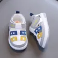 Sandali estivi traspiranti e antiscivolo scarpe per neonati bambini e bambine nuovo - Lunghezza Interna 12.5cm / Grigio