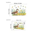 Easter duck and butterfly wall sticker PVC self-adhesive home decor size 30x20cm - Easter Group of Ducks