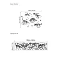 Dinosaur skeleton wall stickers removable PVC self-adhesive wall art decor for bedroom living room - Vector Dinosaur / Vector Dinosaur Size