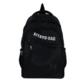 Schwarzer großer Kapazität Schüler Schulrucksack modische lässige Tasche für den Alltag jetzt. - Schwarz