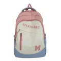 Farbeblock Schüler Schulranzen lässiger Tagesrucksack große Kapazität modische Tasche - Groß (Ohne Anhänger) / Rosa