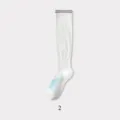 Calcetines de compresión deportivos blancos para mujeres, calcetín largo variante 2 - Blanco Azul