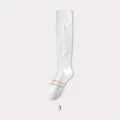 Calcetines largos deportivos de compresión blancos mujer para running fitness y senderismo. - Blanco y Rosa