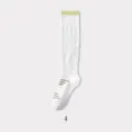 Mujeres deporte compresion calcetines largos blancos fitness correr rodilla altas ropa activa - Verde Caqui