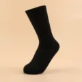 Herren verdickte Wollsocken schwarz thermische Frottee Mittelsocken fuer den Winter - Einheitsgröße / Schwarz
