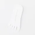 Calcetines invisibles blancos de cinco dedos, malla transpirable verano corte bajo para mujer. - Blanco